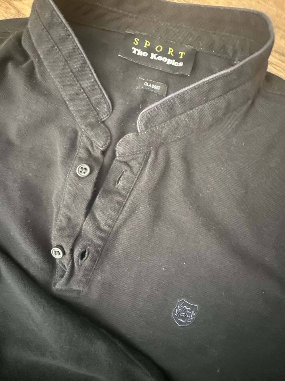 The Kooples Sport Men's Black Long Sleeve Polo Shirt